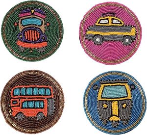 36" Glass Beaded Dining <b>Table</b> <b>Coaster</b> High Quality Hand Beaded Work With Custom Floral Design Low Price <b>Coaster</b> for Christmas - Product Image 4