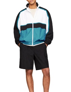 Vêtement de sport décontracté d'extérieur respirant coupe-vent, veste coupe-vent légère de grande taille avec col à capuche, matière en tissu - Product Image 5