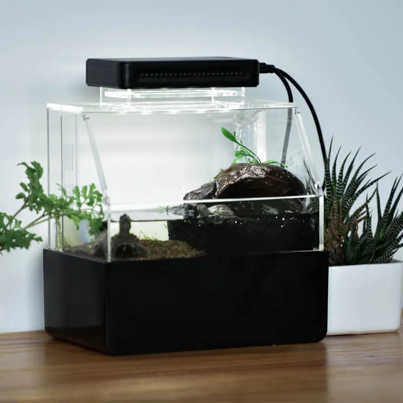 Relaxlines china lieferungen individueller tisch für drinnen kleines büro tisch für zuhause desktop dekoration mini kunststoff acryl fischtank aquarium