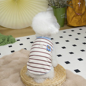 Ropa de Verano para Perros, Linda Ropa a Rayas para Mascotas, Chaleco Ligero para Cachorros, Trajes para Perros Pequeños - Product Image 6