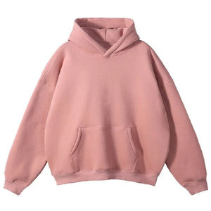 เสื้อฮู้ดแบบสวมหัวสำหรับผู้ชายผ้าฟลีซแบบสวมศีรษะโอเวอร์ไซส์ผ้าฝ้ายฝรั่งเศส100% โลโก้ออกแบบได้ตามต้องการ - Product Image 1