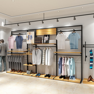 Espositore Regolabile in Altezza TOP in Acciaio Inox e Legno per Negozi <span class=keywords><strong>di</strong></span> <span class=keywords><strong>Abbigliamento</strong></span> per Bambini e <span class=keywords><strong>Uomo</strong></span> - Product Image 5