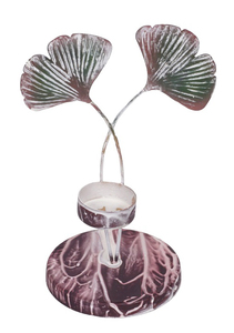 Bougeoir de Noël à fleurs rustiques dorées Chandelier de vacances de festival de créateurs pour l'artisanat à la maison et la fête à usage festif - Product Image 4