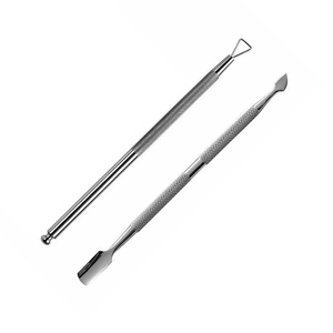 Pousse-cuticules pour ongles dissolvant de cuticules manucure pédicure sous les ongles nettoyant en acier inoxydable pousseurs de cuticules - Product Image 4