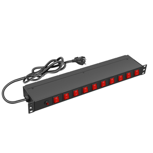 10ウェイCEE7/7 Schukoコンセントパワーストリップラックマウント配電ユニットスイッチPDU - Product Image 3