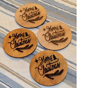 ชุดถาดรองแก้วทำจากไม้ธรรมชาติสำหรับใส่เครื่องดื่มฟรี - Product Image 2