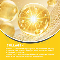 Capsules de collagène avec AKG, spermidine, PQQ, vitamines, améliore l'élasticité de la peau, fournit une protection antioxydante, complément alimentaire