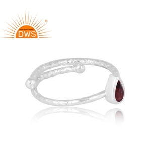 Best Selling 925 Sterling Selling Natural Garnet Gemstone Ring Custom Jewelry For Women Gift For Her - Product Image 4