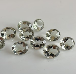 Améthyste verte naturelle coupe ovale 7x9mm à facettes-améthyste verte en vrac - Product Image 4