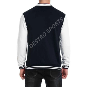 Latest Fashion Wholesale Coated Spring Thin Blank Custom College Letterman Baseball Varsity Jackets with Custom Logo Embroidery - Product Image 5