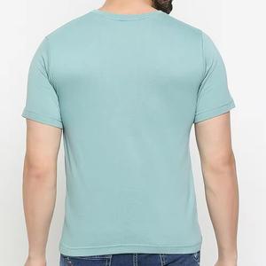 High Quality <strong>Custom</strong> Printed Men's Sports T-Shirt Green Short Sleeves Knitted Fabric with Logo <strong>Excellent</strong> for Adults - Product Image 3