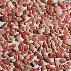 Cabochon de rhodochrosite rose naturelle de qualité supérieure, pierre précieuse en vrac, forme mixte, cabochon poli, cristal de guérison, rhodochrosite rose - Product Image 1