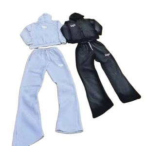 เสื้อวอร์มมีฮู้ดและกางเกงวอร์มสำหรับผู้ชายมีซิป - Product Image 1