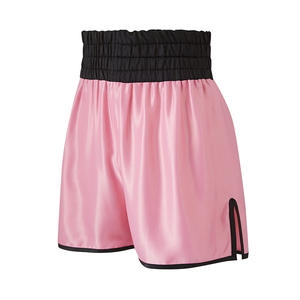 Pantalones cortos de boxeo para mujer con marca personal Opciones de impresión OEM Bordado con acabado satinado y opciones de etiquetas - Product Image 1