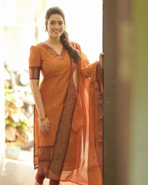 knee length dresses for ladies Space Blue Lungi Saree Set – Pasha India main image 1