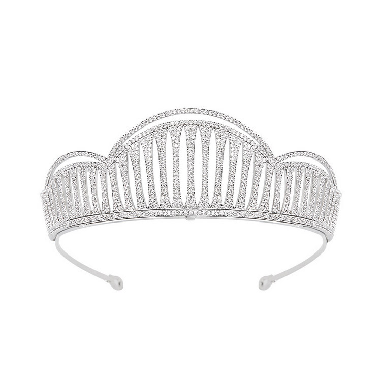 Accesorios para el cabello para mujer, joyería al por mayor, corona de Ballet de cristal, Reina, belleza, tiara simple