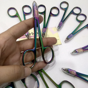 Professional Nipper Scissor Private Label Stainless Steel Nail Cuticle Nipper With Rainbow Coated Customized Manicure Nail <b>Tool</b> - Product Image 1