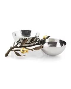 Cuenco decorativo de Metal de lujo con diseño de rama Floral para sala de estar elegante y mesa de comedor decoración del hogar acento - Product Image 5