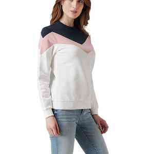Sudadera lisa con cuello redondo de nuevo diseño, sudadera con logotipo personalizado para mujer, sudadera de gran tamaño de alta calidad para mujer - Product Image 3