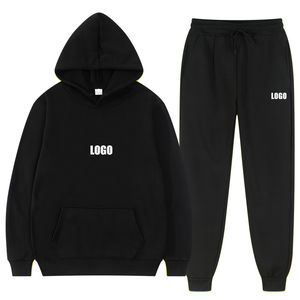 Ensemble survêtement personnalisé de qualité supérieure, sweat-shirt à capuche et pantalon de survêtement pour homme, molleton épais, streetwear - Product Image 3