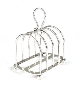 Estante para Tostadas de Acero Inoxidable de 5 Niveles con Acabado Plateado, Diseño Moderno, Multifuncional para Almacenamiento de Vajilla y Uso en Mesa - Product Image 1