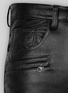 กางเกงหนังขายาวปกติคุณภาพสูงสำหรับ100% กางเกงหนังทำจากผ้าแห้งเร็วคุณภาพสูง - Product Image 2