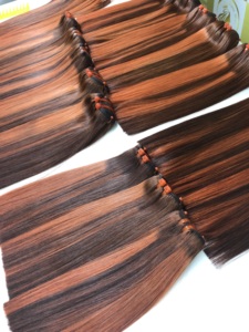 Nueva caliente 100% extensiones de cabello humano real moda trama plana peluca vietnamita teje tupé - Product Image 2