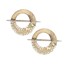 Factory Wholesale Newest <b>Wooden</b> <b>Curtain</b> Tieback With Cotton Rope Design Popular Home Furniture Decorative - Product Image 5