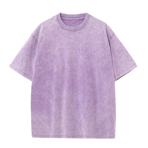 Vente en gros de t-shirts personnalisés simples pour hommes t-shirt à broderie t-shirts surdimensionnés blancs à col en v personnalisés en éponge française - Product Image 4