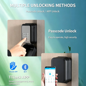 Caja de Almacenamiento de Llaves de Aleación de Aluminio con Desbloqueo por Contraseña, Gestión por Aplicación TTlock, Carga de Emergencia Tipo-C para Caja Fuerte de Llaves - Product Image 2