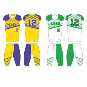 Maillot de football américain sublimé, ensemble de pantalon d'uniforme de football américain personnalisé à 12 panneaux, séchage rapide, respirant, avec manches courtes - Product Image 4