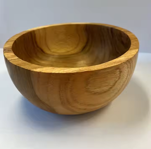 Bols en bois avec cuillère pour bol à salade de fruits avec ensemble de serveurs Golden Print Mango Wood Solid Party par glowin fashion - Product Image 5