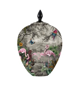 Meilleure urne de crémation en métal pour cendres humaines thème de la forêt urne en métal imprimé urne funéraire personnalisée - Product Image 1