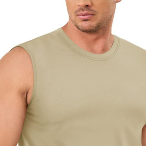 Camiseta sin mangas de diseño personalizado para hombre, transpirable, cómoda, sin mangas para gimnasio, chaleco de calidad superior para hombre con bordado - Product Image 3