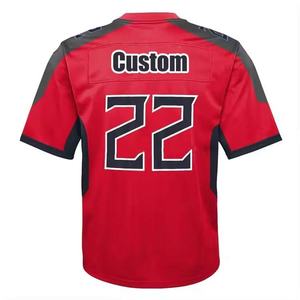 Camiseta Deportiva de Malla Personalizada de Fútbol Americano 2025, Manga Corta, Verano, 100% Poliéster, Antibacteriana, Impresión Personalizada, Bordado Retro - Product Image 3