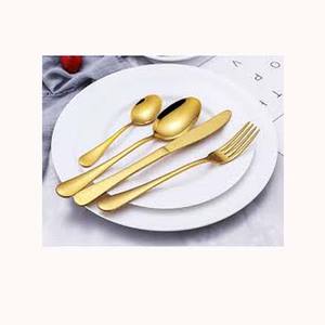 Ustensile de service alimentaire, ensemble de vaisselle fantaisie de style occidental, acier inoxydable, or, poli miroir, poignée ronde en résine rose faite à la main - Product Image 5