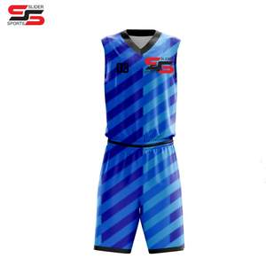 Conjunto de Uniformes de Baloncesto, Uniformes de Baloncesto Sublimados, Jerseys, Pantalones Cortos Bordados, Aparejos de Sarga, Uniforme de Baloncesto - Product Image 4