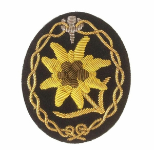 Badges en fil métallique brodés à la main, fabricants de badges en fil métallique sur mesure, fabricants de patchs 3D pour bérets, service OEM personnalisé - Product Image 1