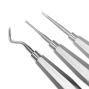 Juego de 3 Elevadores Dentales Profesionales para Cirugía Apical de Raíz, Instrumento Manual de Acero Inoxidable, Certificado ISO13485 CE - Product Image 4