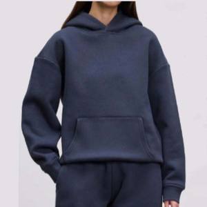 Sudaderas de Mujer al por Mayor de Alta Calidad, Sudaderas de Felpa Suave de Manga Larga, Cómodas, de Secado Rápido, con Hombros Caídos - Product Image 5