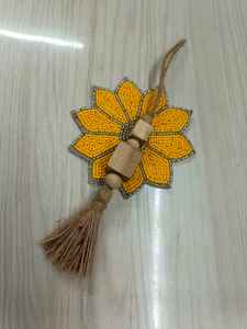 Beaded Jute Key <b>Tassel</b> New Look <b>Tassel</b> Keyrings - Product Image 5