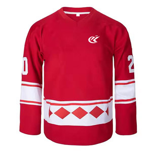 Maillot de hockey sur glace d'été respirant à manches courtes, 100% polyester, design personnalisé, haute qualité, prix bas - Product Image 1
