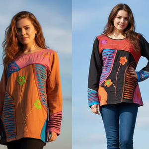 Présentation de la nouvelle robe longue de bonneterie pour femmes, vêtements BOHO tendance, haute mode, multicolore - Product Image 1