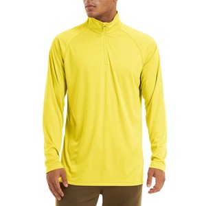 High Quality Custom Logo UPF 50+ Men's 1/4 Zipper Polo <b>Shirts</b> Long Sleeve <b>Moisture</b> <b>Wicking</b> Polyester Sports Golf <b>Shirt</b> Polo Top - Product Image 1