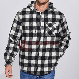 Sudadera con capucha personalizable para hombre, algodón básico mezclado con ropa de invierno gruesa y cálida, Sudadera con capucha Sherpa sólida de invierno de peso pesado personalizada - Product Image 3