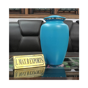 อุปกรณ์งานศพผู้ใหญ่โกศอะลูมิเนียมโกศสำหรับเผาขี้เถ้าจากมนุษย์ส่งออกจากอินเดีย - Product Image 1