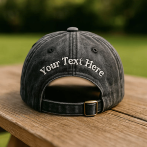 Gorras de Béisbol Navideñas Personalizadas con Bordado 2D, Tela Vaquera Lavada, 6 Paneles, Etiqueta Tejida, Visera Curva, Sin Estructura - Product Image 2