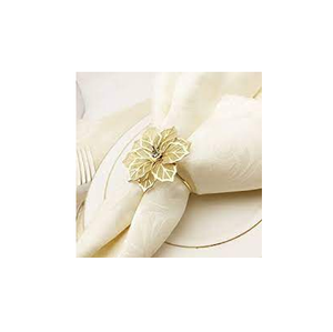 Vente en gros anneau de serviette en laiton décorations de Table anneaux de serviette en feuille pour le réglage de Table et Offre Spéciale - Product Image 4