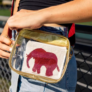 Bolsa de Mano con Cuentas Bordadas a Mano de Moda, Monedero con Cuentas de Cuerno de Diseño, Bolsa de Cuentas de Semillas de los Texas Longhorns para el Día del Partido, Bolsos de Noche - Product Image 1