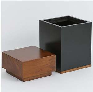 Urna antigua de nogal negro para cremación humana Urna de madera de ceniza para funeral DE AYAANS - Product Image 3